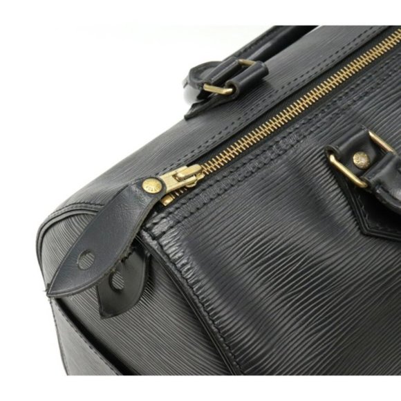 Vintage Louis Vuitton Epi Speedy 35 Black Leather Satchel Boston Bag Gold - Picture 7 of 15